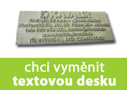 chci textovou desku pro razítko